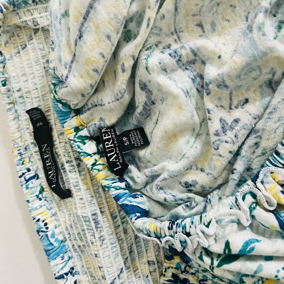 Lauren Ralph Lauren Paisley Print Off Shoulder Top Size S Small - Picture 6 of 8